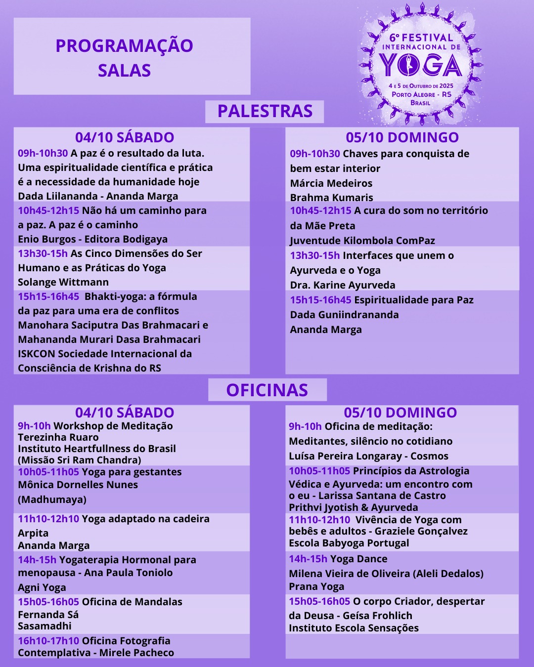 PROGRAMAÇÃO 6ª EDIÇÃO - 2025